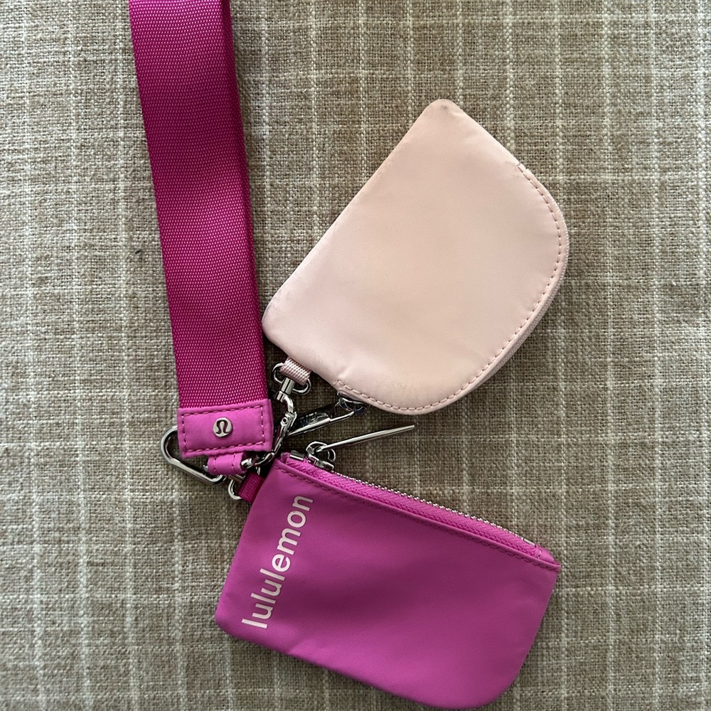 Lululemon Pink Dual Pouch Wristlet
